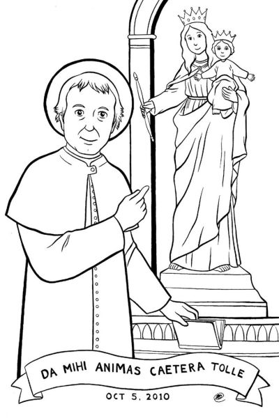 Don Bosco omalovánka.